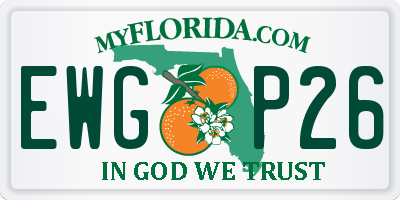 FL license plate EWGP26