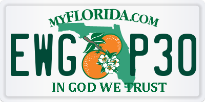 FL license plate EWGP30
