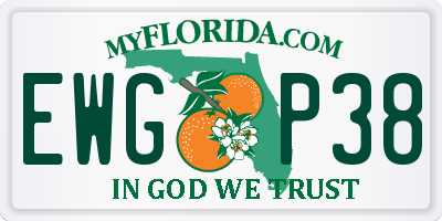 FL license plate EWGP38