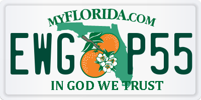 FL license plate EWGP55
