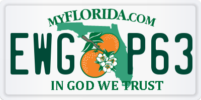 FL license plate EWGP63