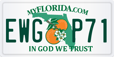 FL license plate EWGP71