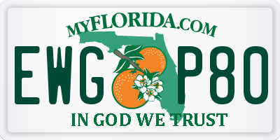FL license plate EWGP80