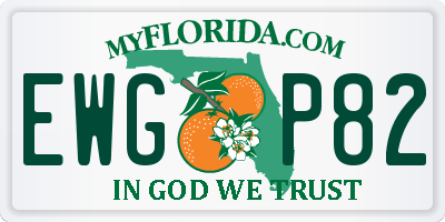 FL license plate EWGP82