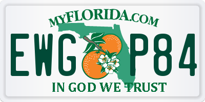 FL license plate EWGP84