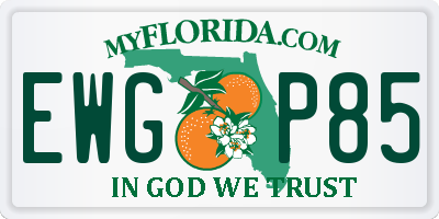 FL license plate EWGP85