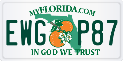 FL license plate EWGP87