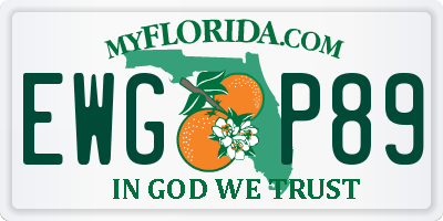 FL license plate EWGP89