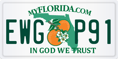FL license plate EWGP91