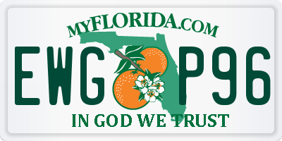 FL license plate EWGP96
