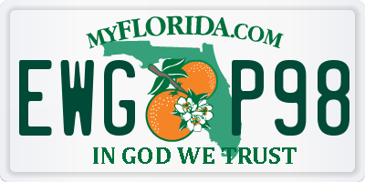 FL license plate EWGP98