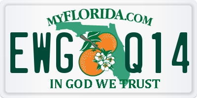 FL license plate EWGQ14