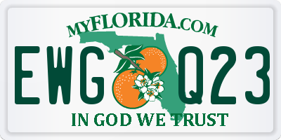 FL license plate EWGQ23