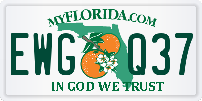 FL license plate EWGQ37