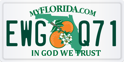 FL license plate EWGQ71