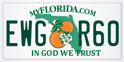 FL license plate EWGR60