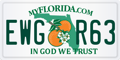FL license plate EWGR63