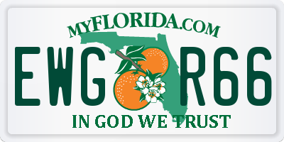 FL license plate EWGR66