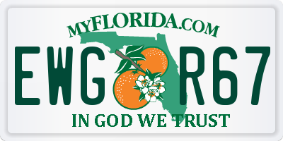 FL license plate EWGR67