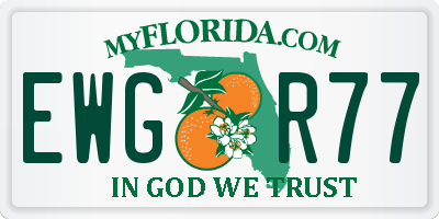 FL license plate EWGR77