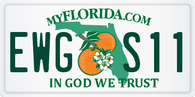 FL license plate EWGS11