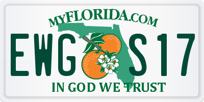 FL license plate EWGS17