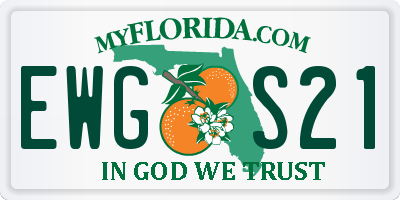 FL license plate EWGS21