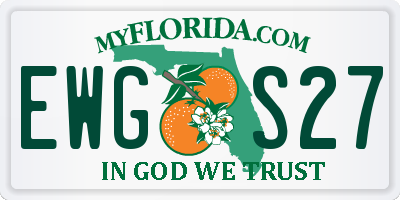 FL license plate EWGS27