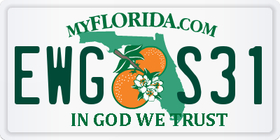 FL license plate EWGS31