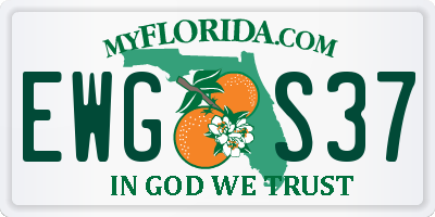 FL license plate EWGS37