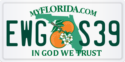 FL license plate EWGS39