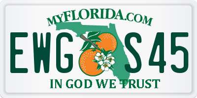 FL license plate EWGS45