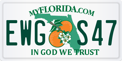 FL license plate EWGS47