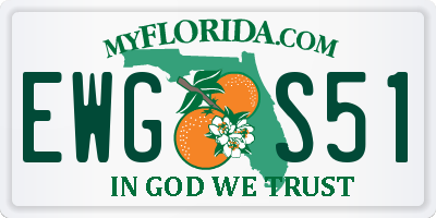 FL license plate EWGS51