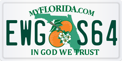 FL license plate EWGS64