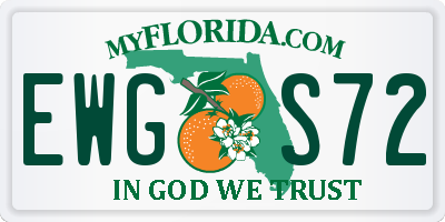 FL license plate EWGS72