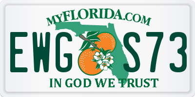 FL license plate EWGS73