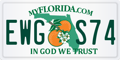 FL license plate EWGS74