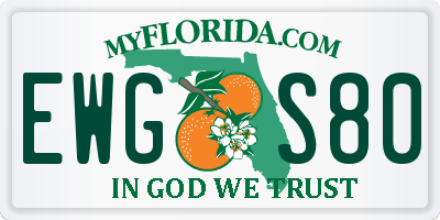 FL license plate EWGS80