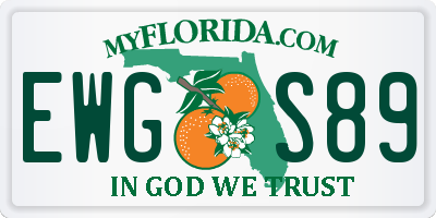FL license plate EWGS89