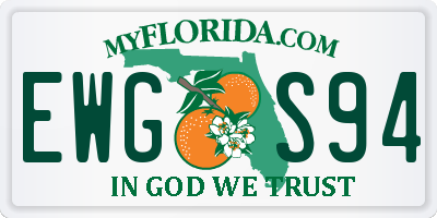 FL license plate EWGS94
