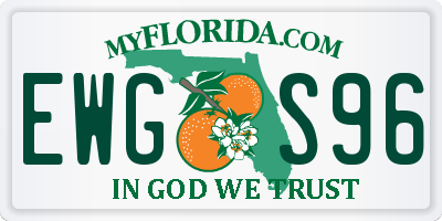 FL license plate EWGS96