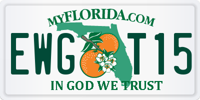 FL license plate EWGT15