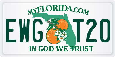 FL license plate EWGT20