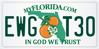 FL license plate EWGT30