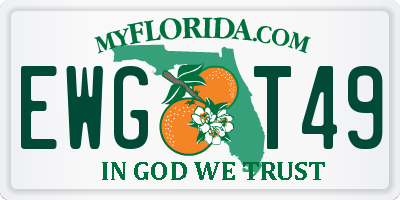 FL license plate EWGT49