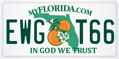FL license plate EWGT66