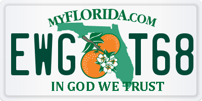 FL license plate EWGT68