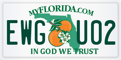 FL license plate EWGU02