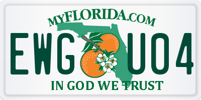 FL license plate EWGU04